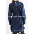 Patchwork Denim Jacket Manufacture Wholesale Fashion Women Apparel (TA3034C)